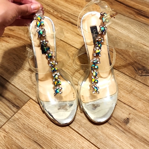 Clear rhinestone heels - Picture 1 of 3